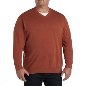 Harbor Bay Mens Big & Tall V Neck Sweater. Can Be Worn Unisex.